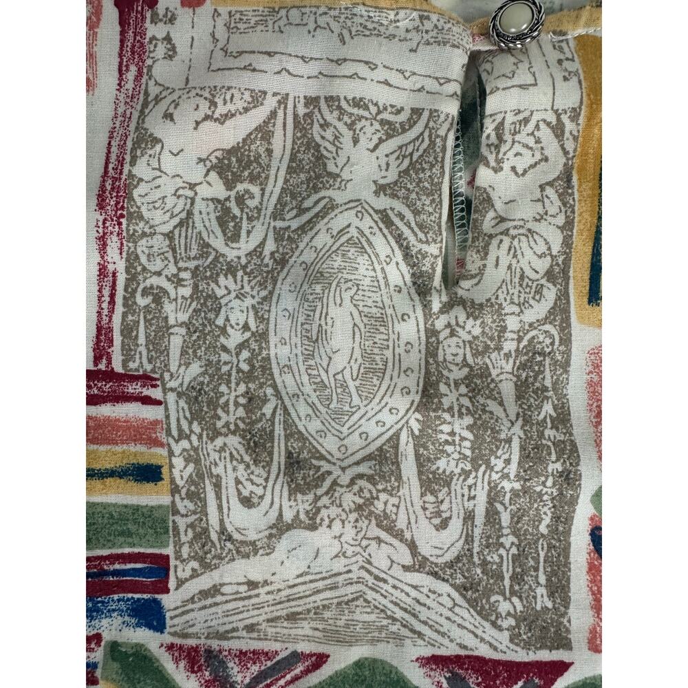 Vintage BonWorth Size Small Cotton Grecian Patchwork Skirt Set Safari Coastal - Picture 9 of 13